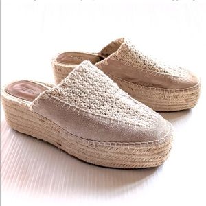Zara platform raffia slides acne studio dupe
